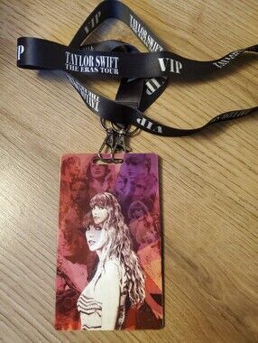 Taylor Swift Concert Lanyard Badge Ticket- Red & Purple Graphic Souvenir